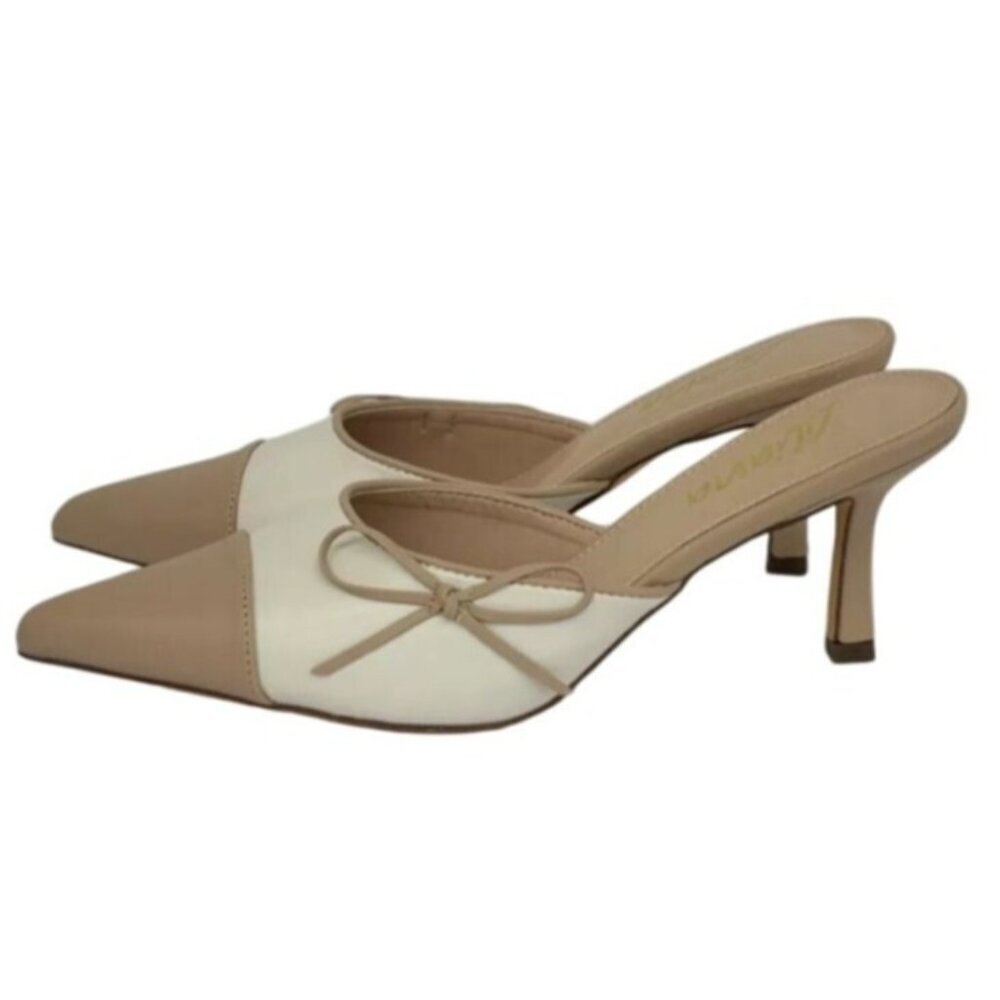 LILIANA / Mindi-1 / Pointed/ Heeled / Mules With Bow Accent - Picture 2 of 8